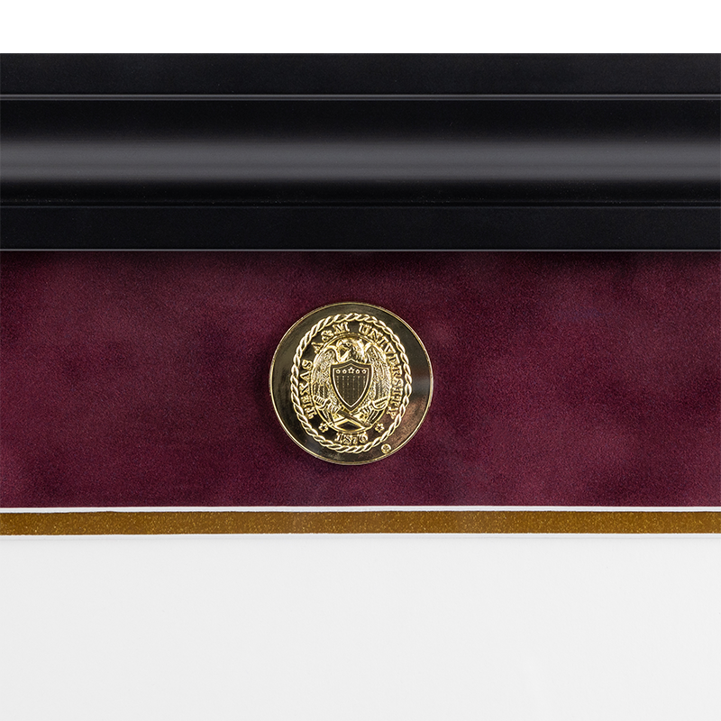 Executive Black with Maroon Suede Diploma Frame