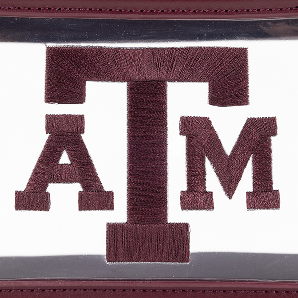 Texas A&M Clear Embroidered Bag