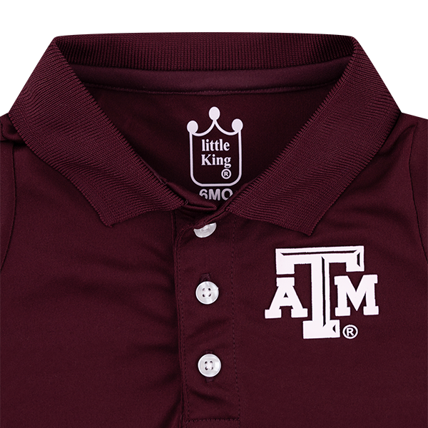 Texas A&M Infant Beveled Poly Polo Bodysuit