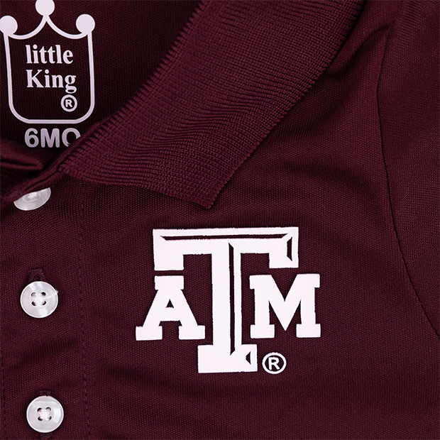 Texas A&M Infant Beveled Poly Polo Bodysuit