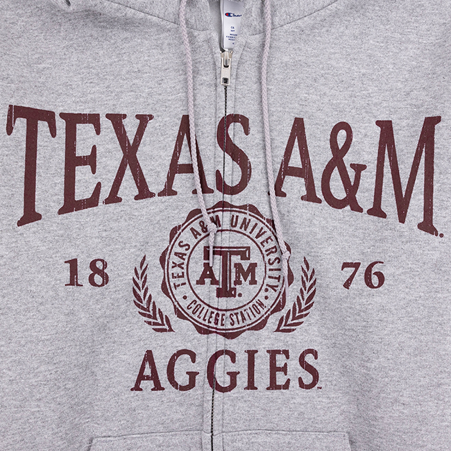 Texas A&M Aggies Champion Seal Powerblend Full Zip Hoodie