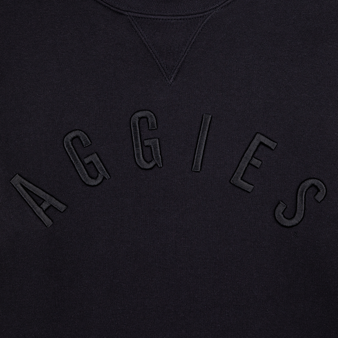 Aggies Big Cotton Black on Black Sweatshirt