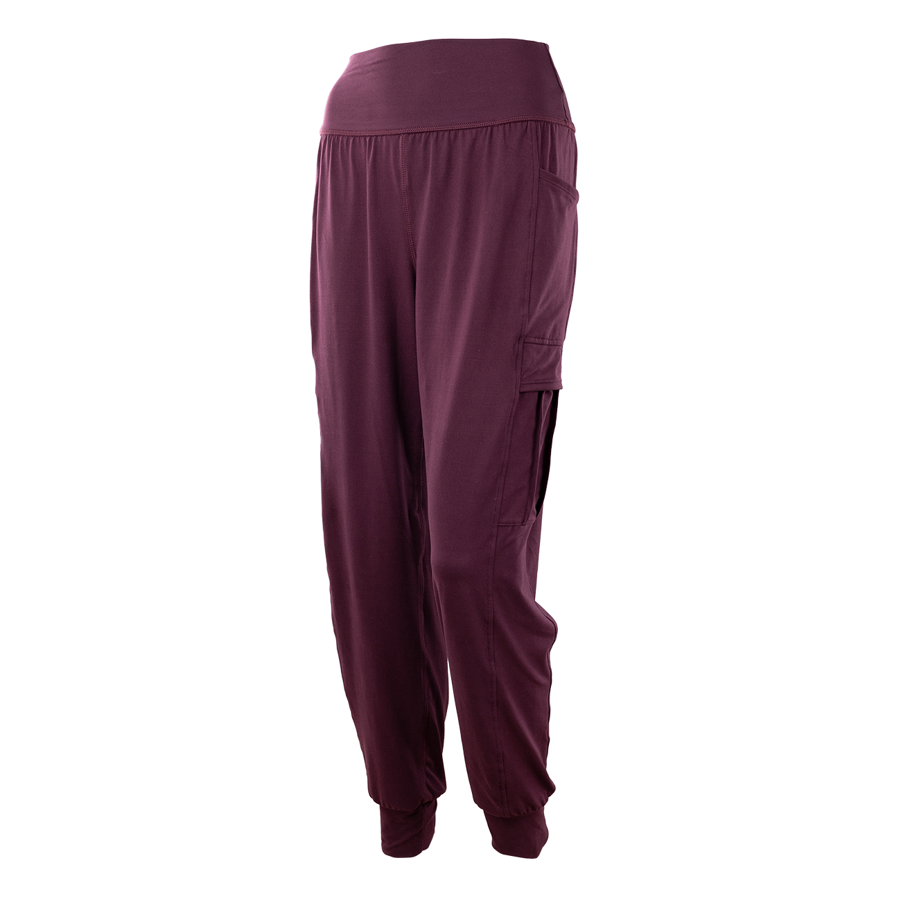 Solid Maroon Buttery Pocket Joggers