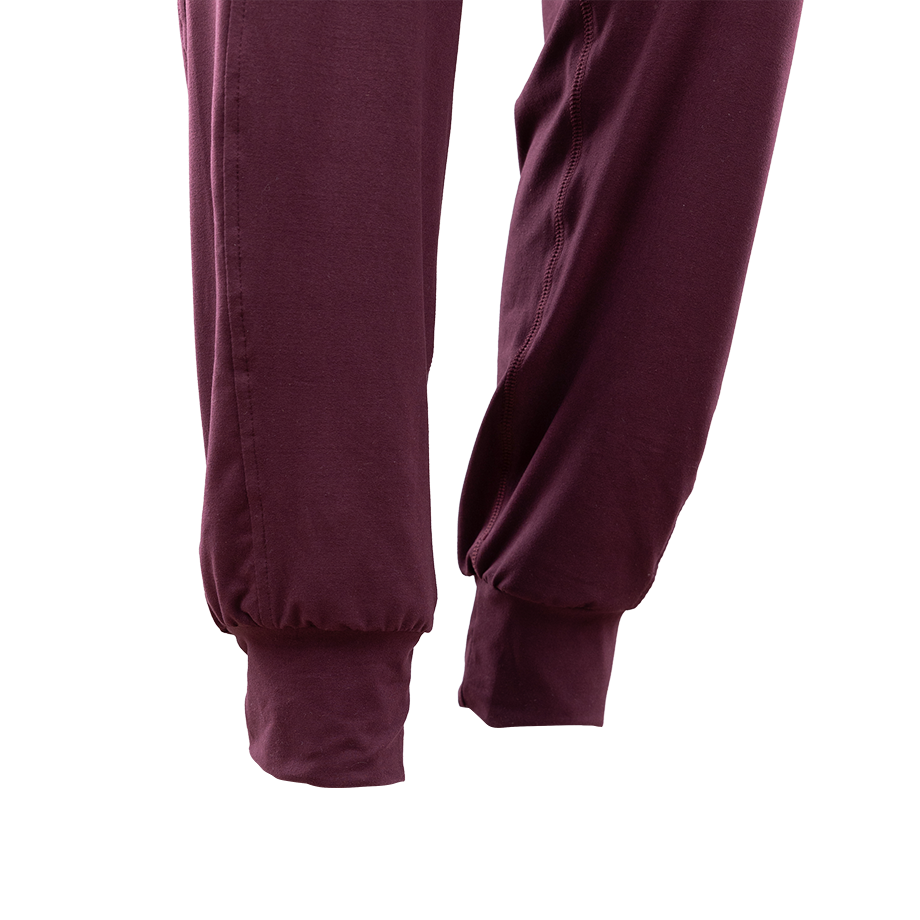 Solid Maroon Buttery Pocket Joggers