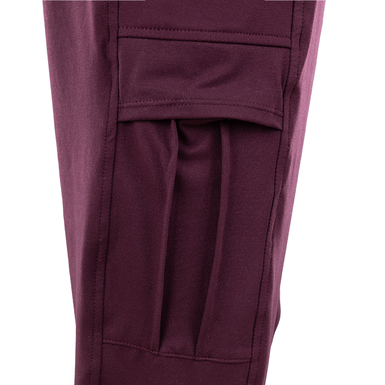 Solid Maroon Buttery Pocket Joggers