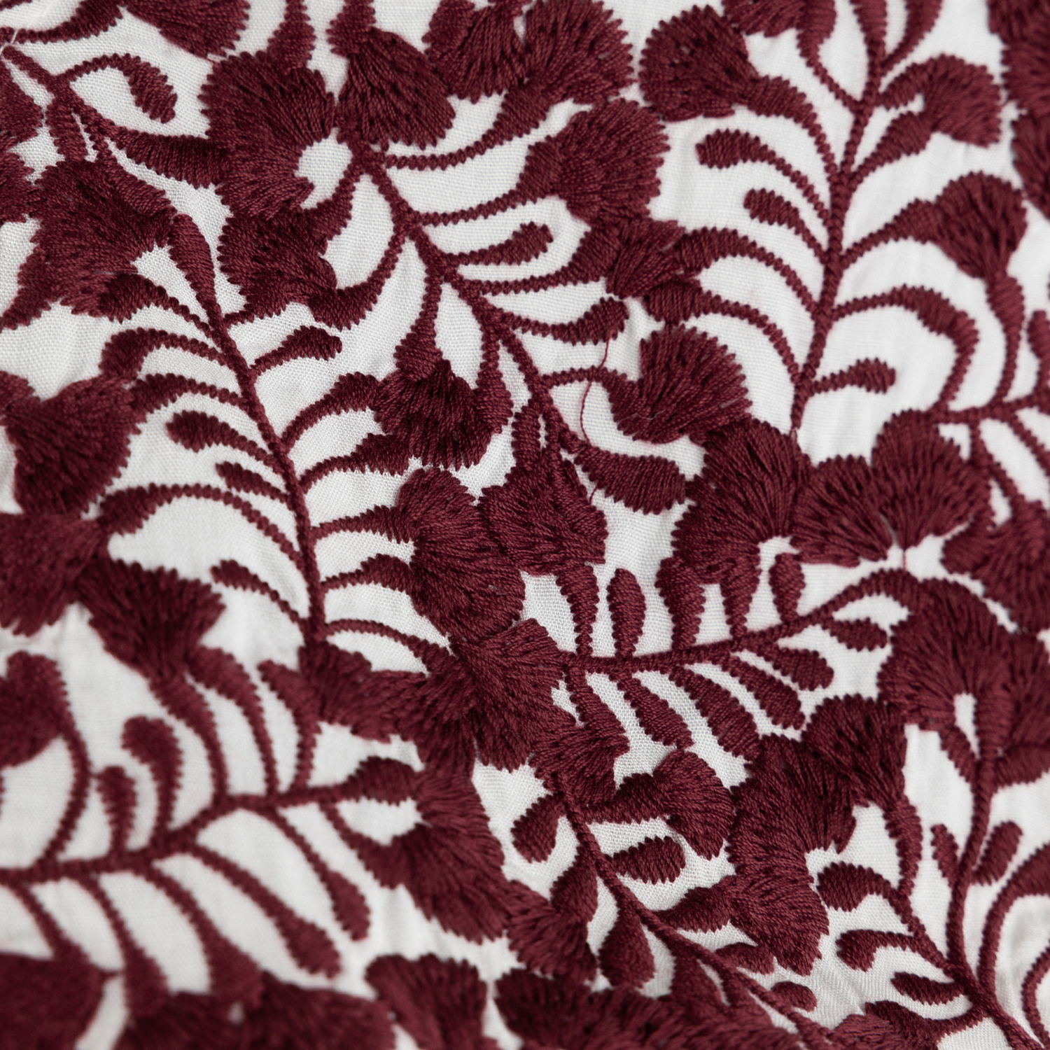 Layerz White Dress Maroon Embroidery