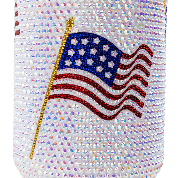 Queen of Sparkles Flag Rhinestone Tumbler