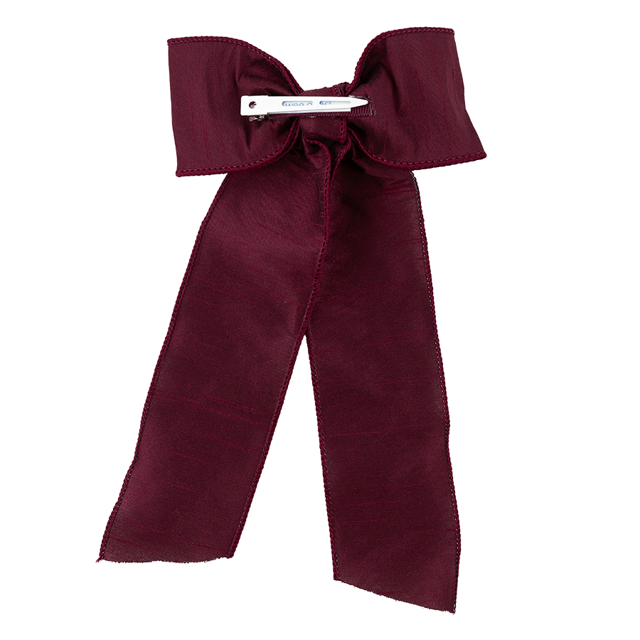 Maroon Medium Dupioni Silk Tail