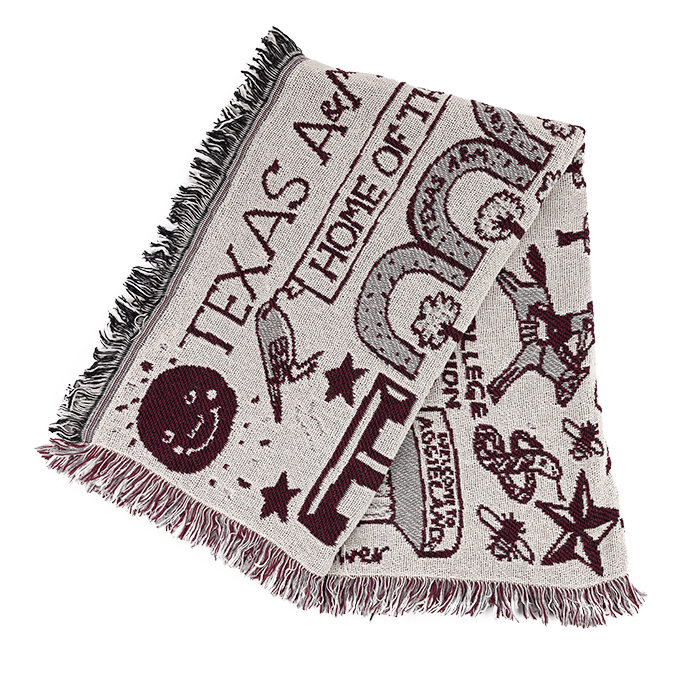 Texas A&M University Julia Gash Tapestry Blanket