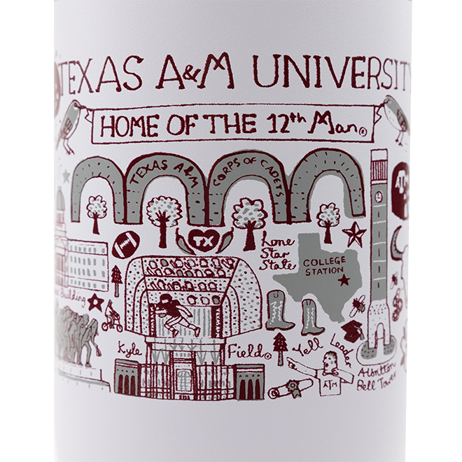 Texas A&M Julia Gash Vernon Tumbler 40oz