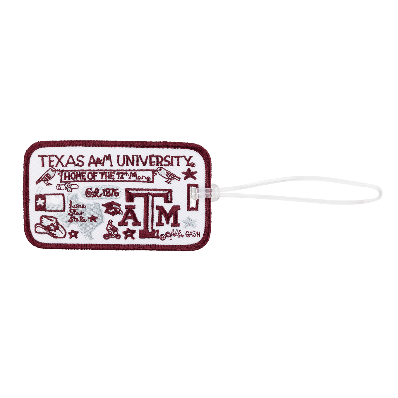 Texas A&M Julia Gash Patch Luggage Tag