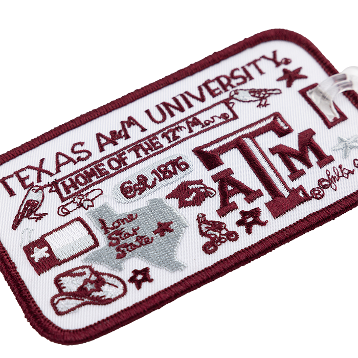 Texas A&M Julia Gash Patch Luggage Tag