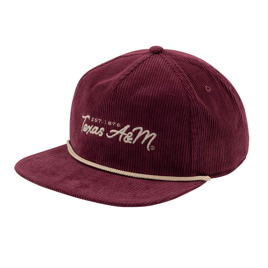 Texas A&M Maroon Corduroy Rope Hat