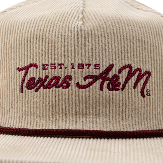 Texas A&M Tan Corduroy Rope Hat