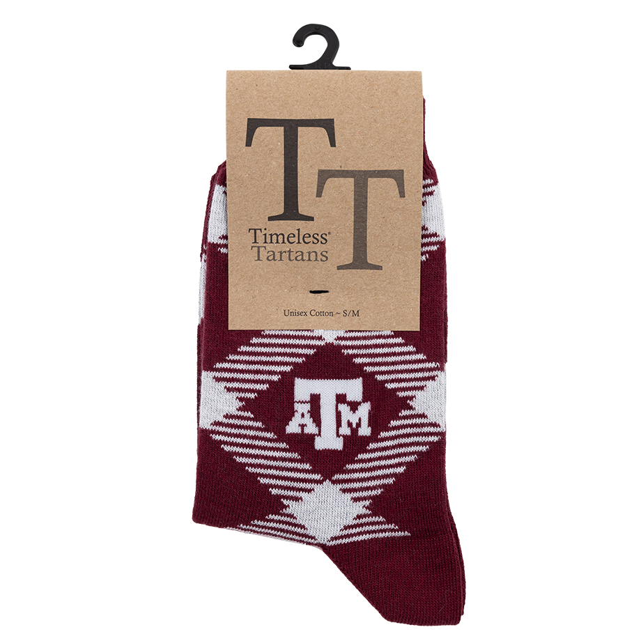 Texas A&M Striped Cotton Socks