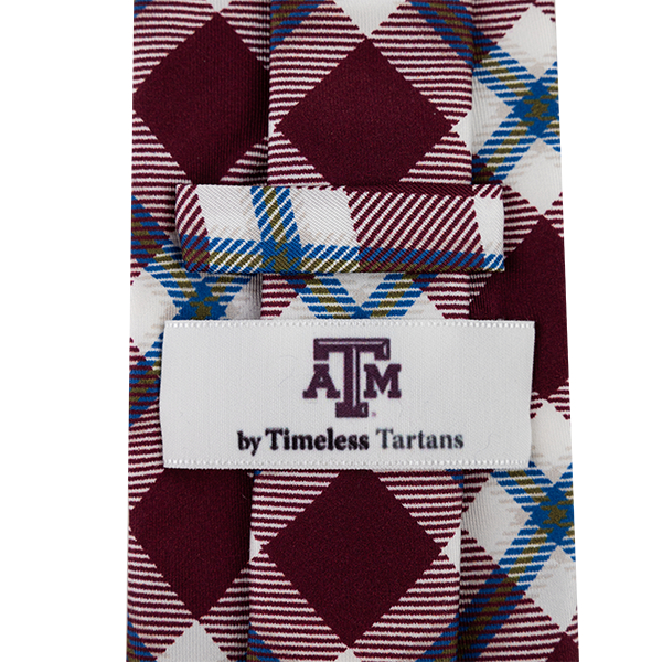 Maroon Plaid Silk Necktie