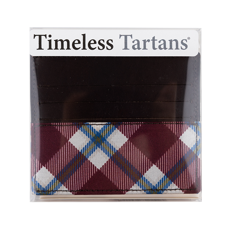 Maroon Plaid Silk Trim Wallet