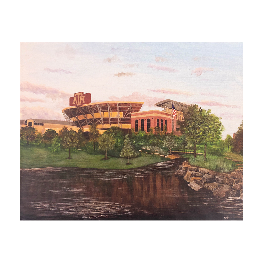 Print of Kyle Field From Aggie Park 16x20