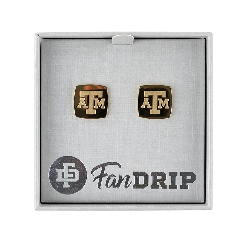 Texas A&M Gold Square ATM Cufflinks