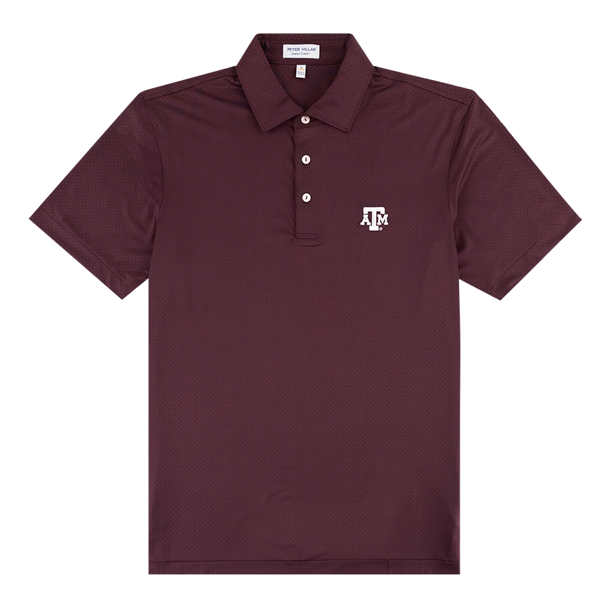 Texas A&M Peter Millar Tesseract Performance Jersey Polo