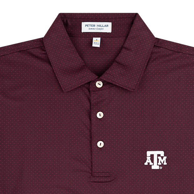 Texas A&M Peter Millar Tesseract Performance Jersey Polo