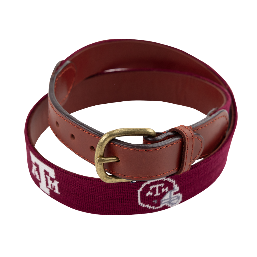 Texas A&M Smathers & Branson Football Helmet and Logo Belt