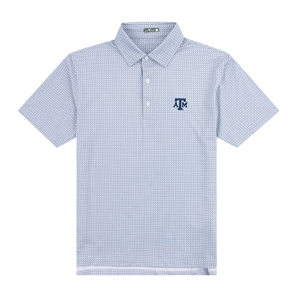 Texas A&M Gen Teal Navy Tile Polo