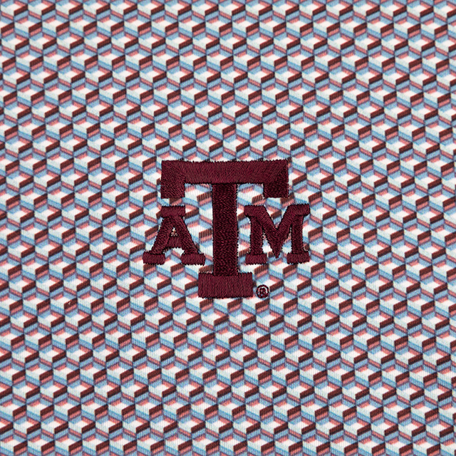 Texas A&M Gen Teal Brick Geo Box Performance Polo