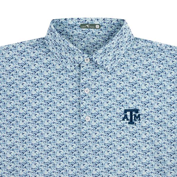 Texas A&M Blue Duck Camo Performance Polo