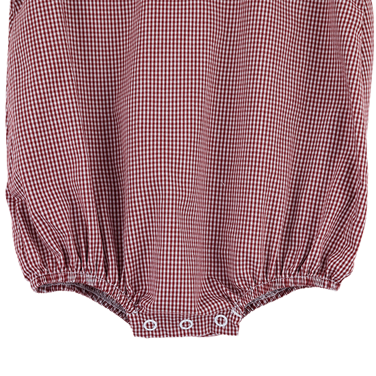 Texas A&M Infant Charlotte Mini Check Bubble Romper