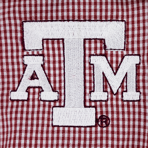 Texas A&M Infant Charlotte Mini Check Bubble Romper