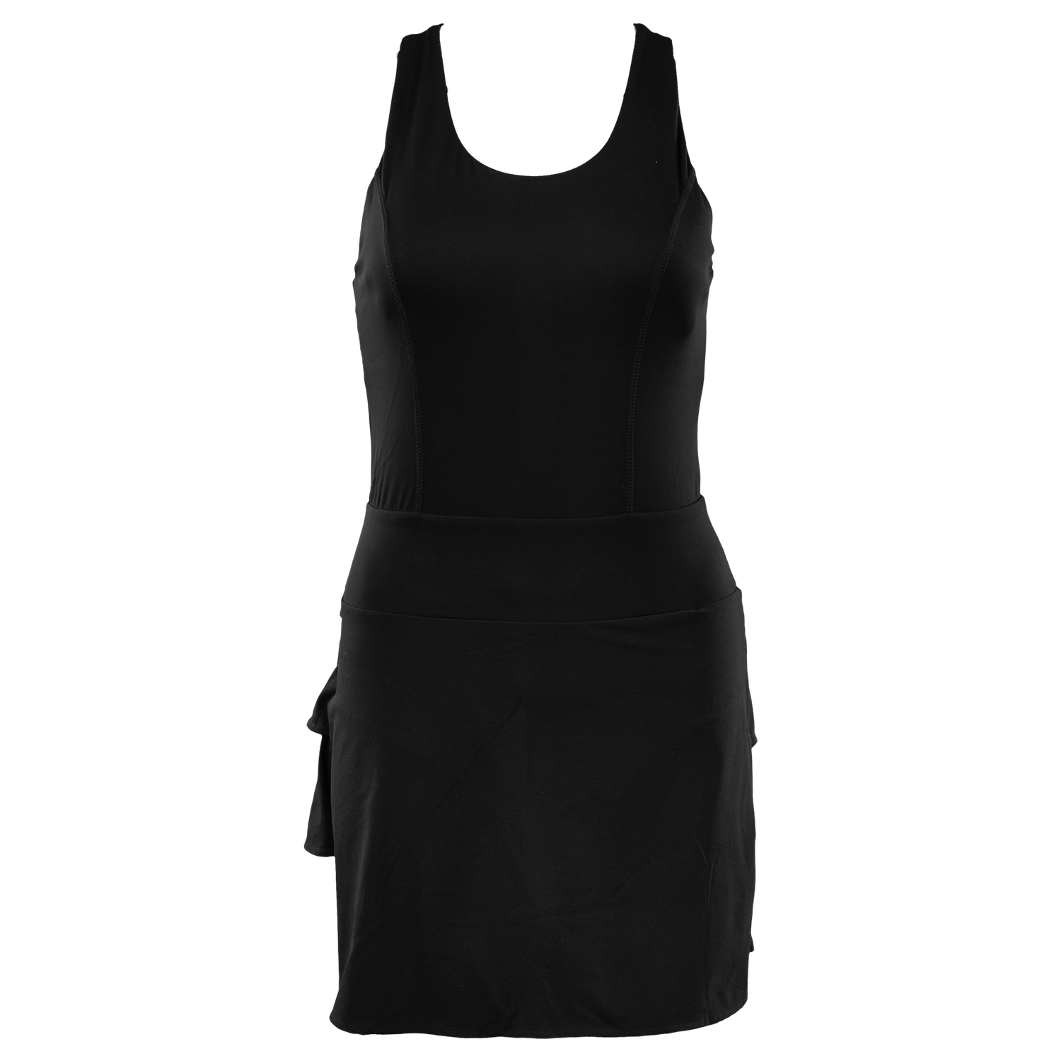 Ruffle Black Active Tank Dress