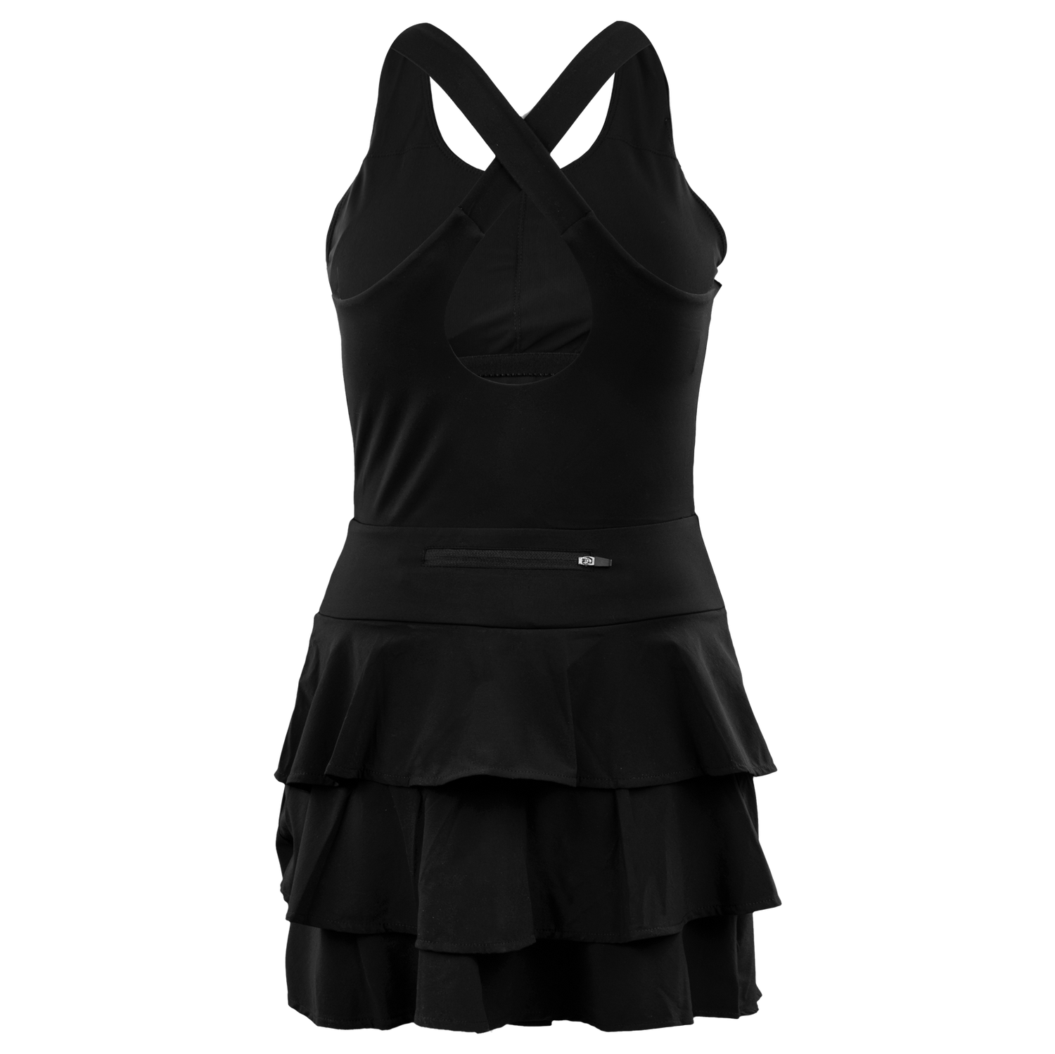 Ruffle Black Active Tank Dress