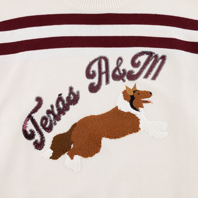 Texas A&M Queen of Sparkles Reveille Sweater