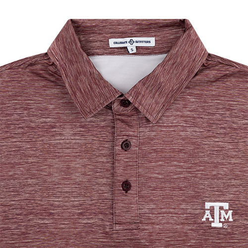 Texas A&M Collegiate Outfitters Maroon Brushed Polo