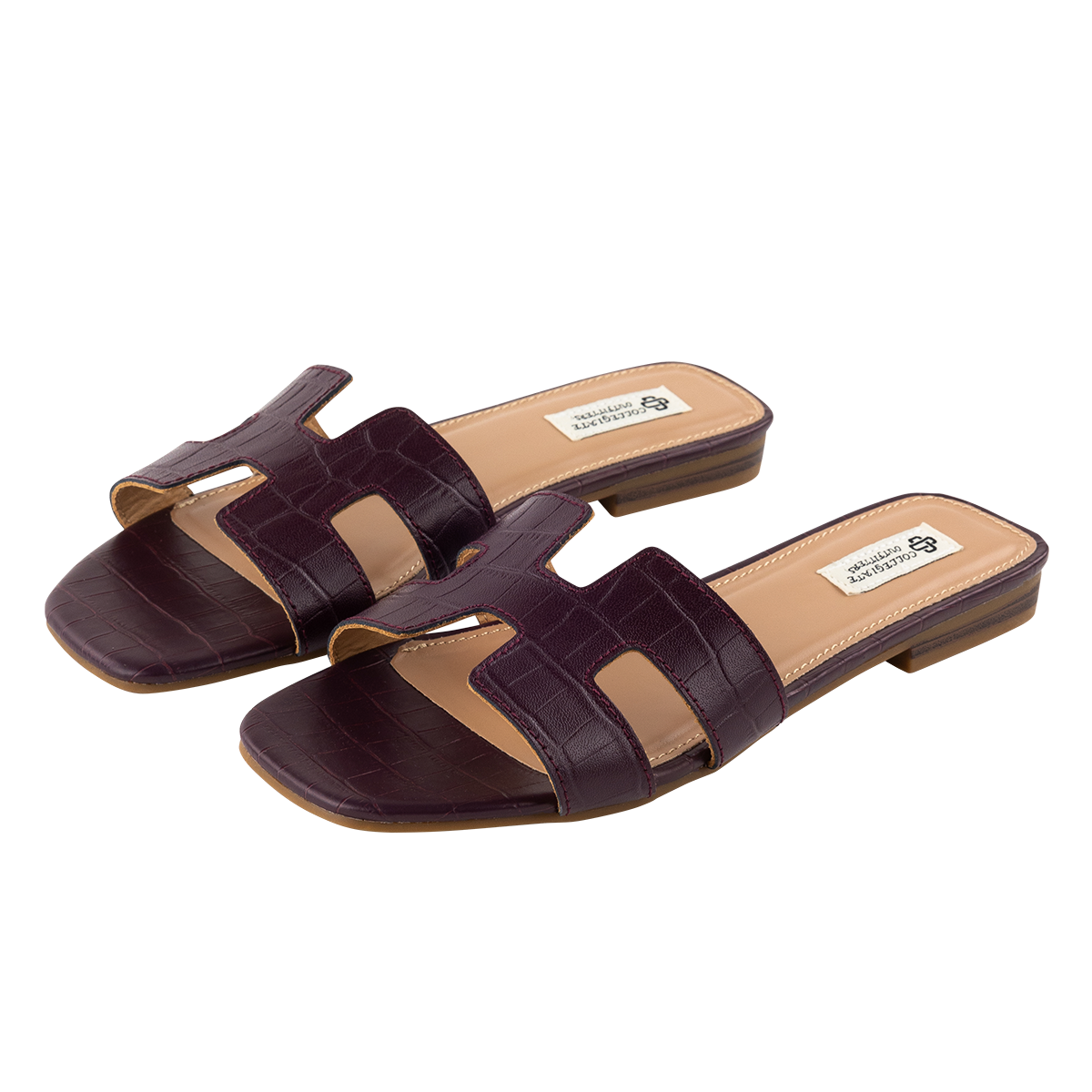 Collegiate Outfitters Maroon Croc H Slide