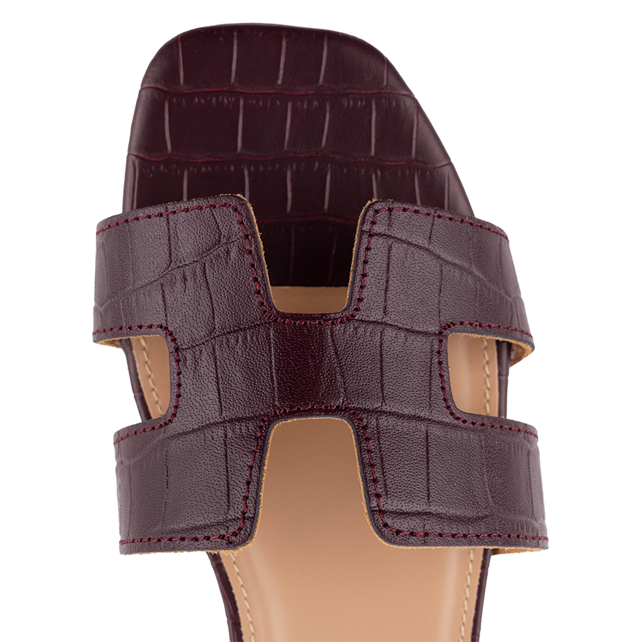 Collegiate Outfitters Maroon Croc H Slide