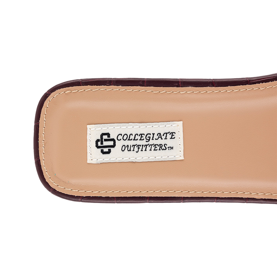 Collegiate Outfitters Maroon Croc H Slide