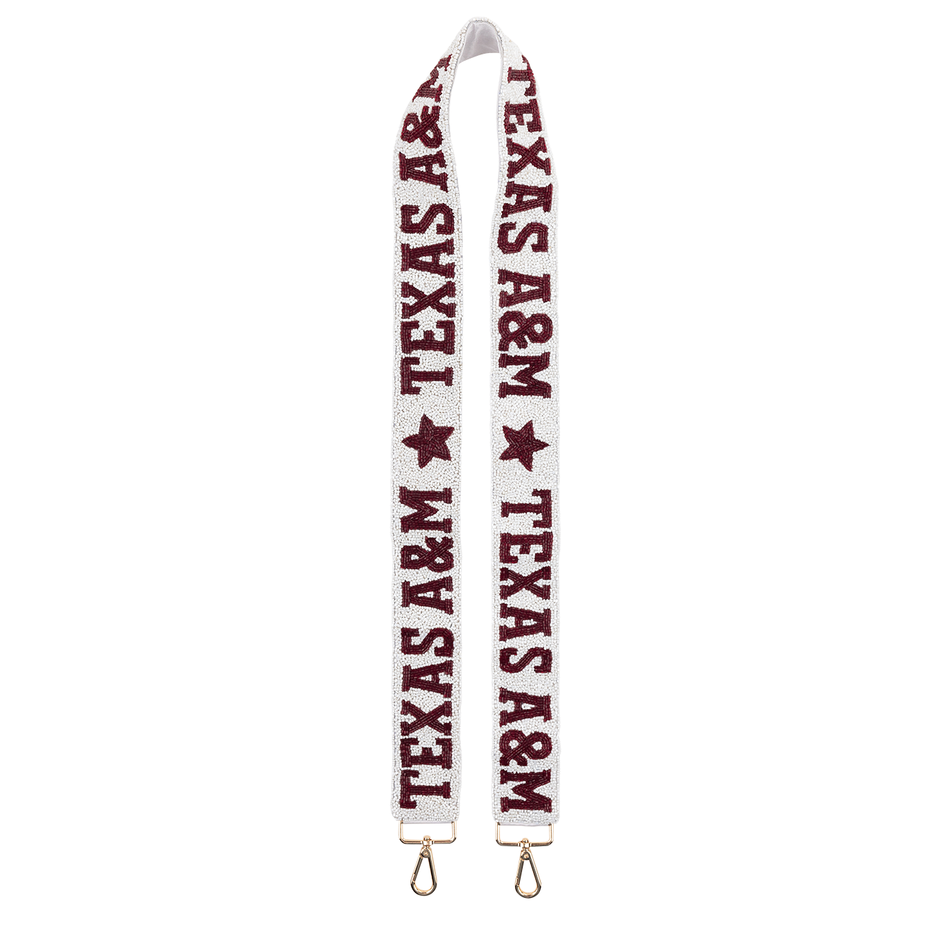 Texas A&M White Beaded Purse Strap