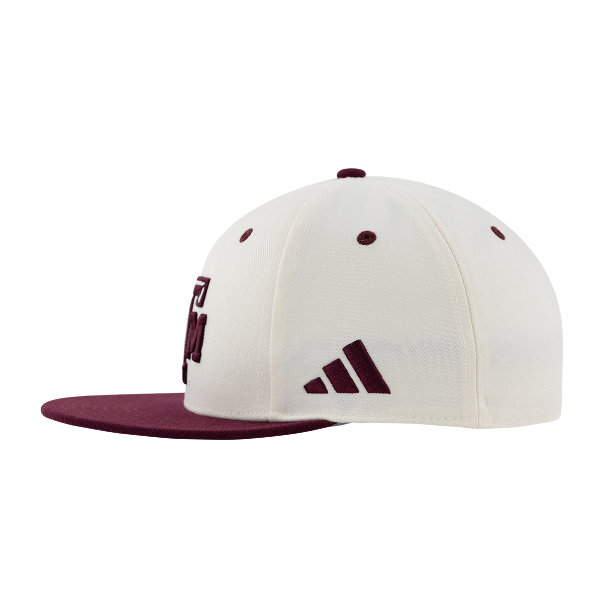 Texas A&M Adidas White Fitted On-Field Baseball Cap