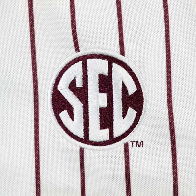 Texas A&M Aggies Adidas White Pinstripe Replica Baseball Jersey