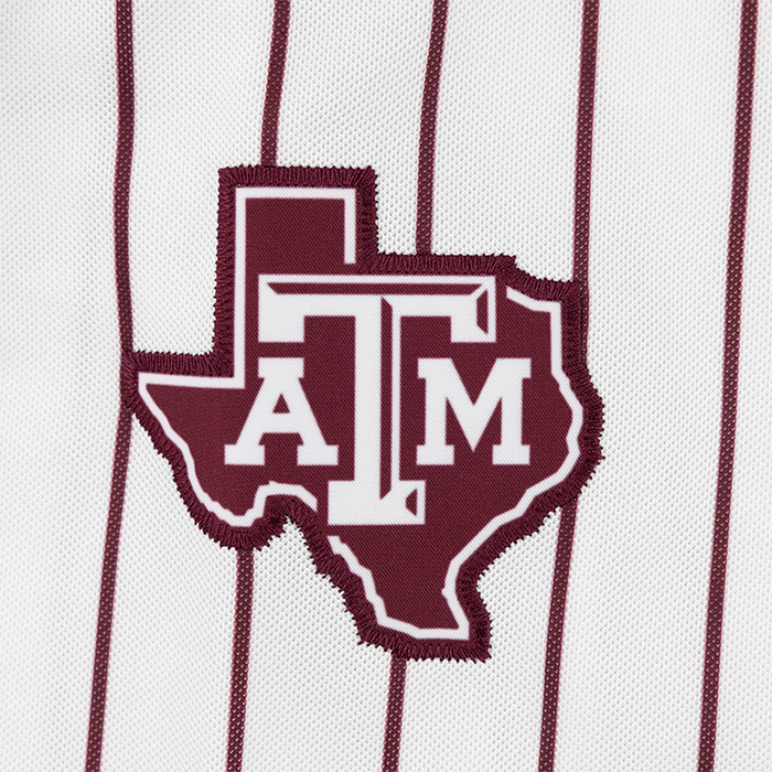 Texas A&M Aggies Adidas White Pinstripe Replica Baseball Jersey