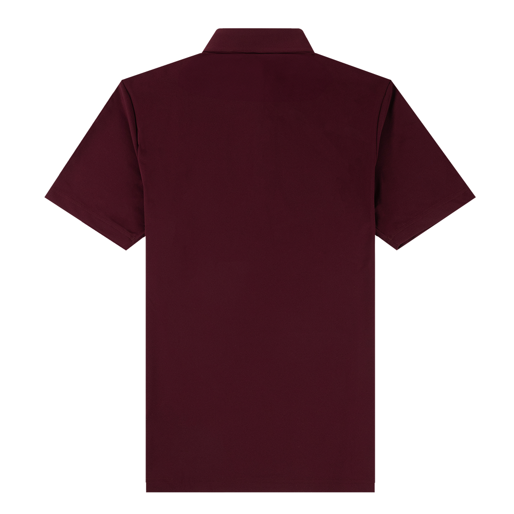 Texas A&M Adidas Cursive Solid Maroon Polo