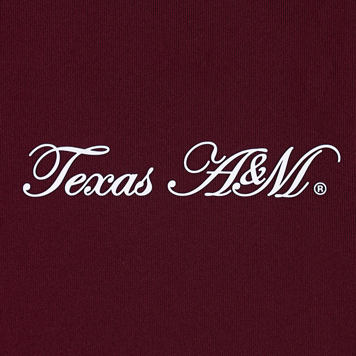 Texas A&M Adidas Cursive Solid Maroon Polo