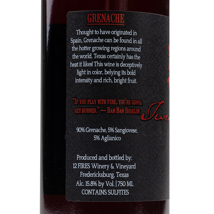 In Store Pick Up or Local Delivery Only: Grenache