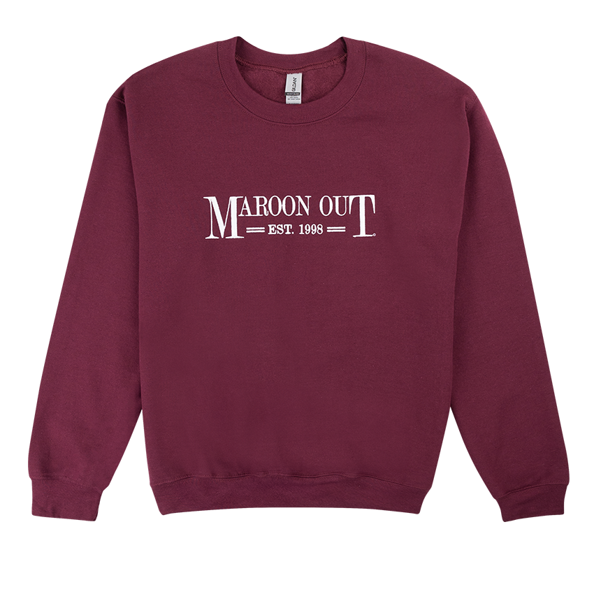 2024 Maroon Out Embroidered Crew Neck