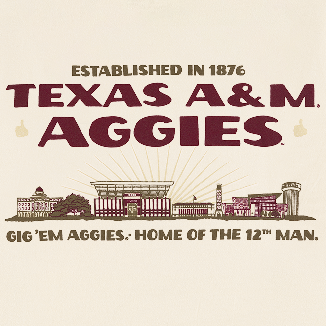 Texas A&M Home of the 12th Man Skyline T-Shirt