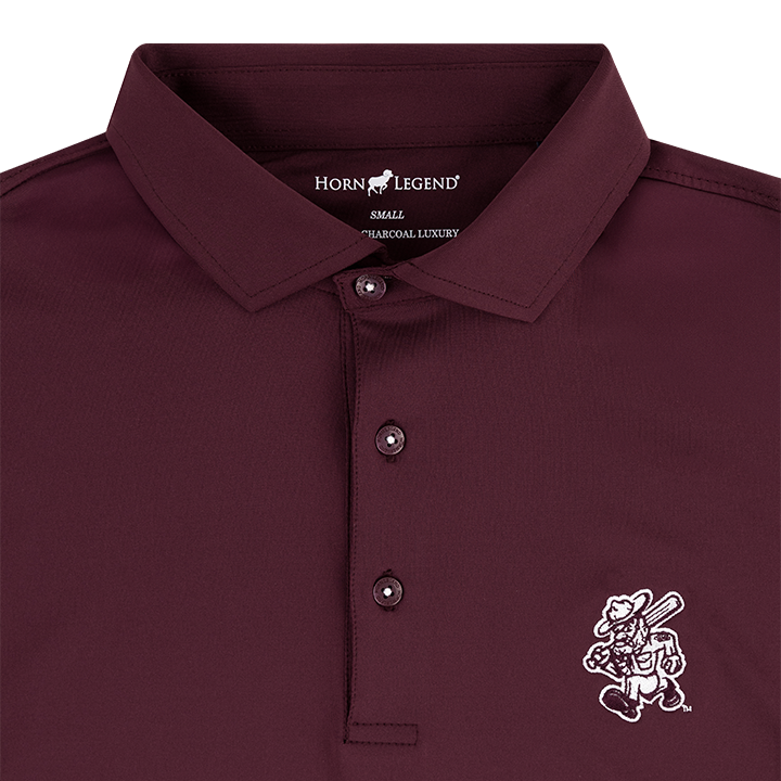 Horn Legend Ol' Sarge Baseball Maroon Polo