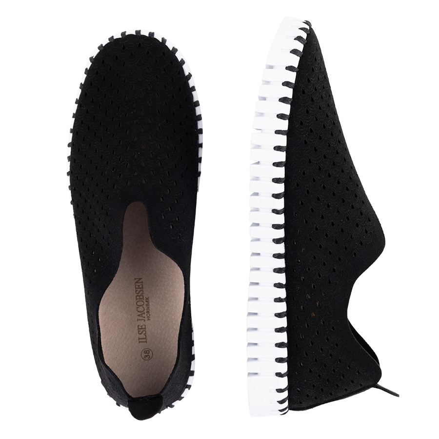 Black Slip On Tulip Shoes