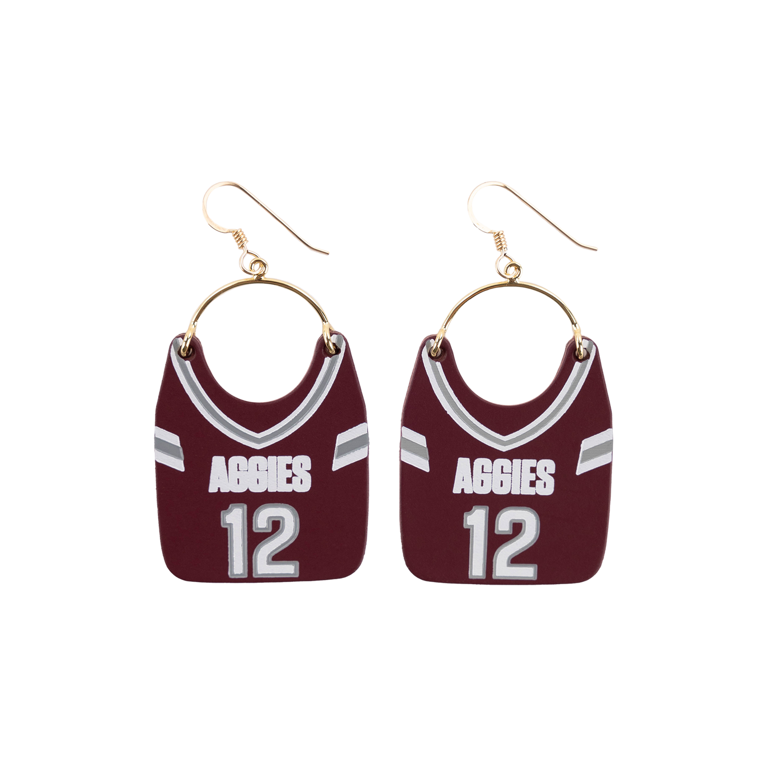 Aggies Football Jersey Charlies Earrings